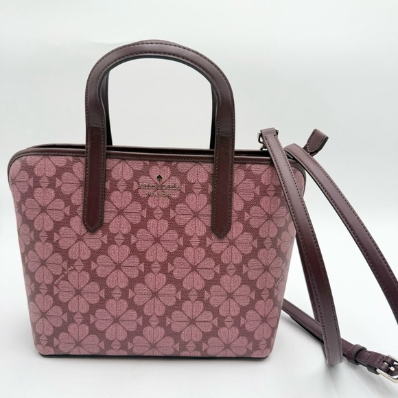 NWT Kate Spade Flower Grenache Gold Small Tote/Crossbody Bag